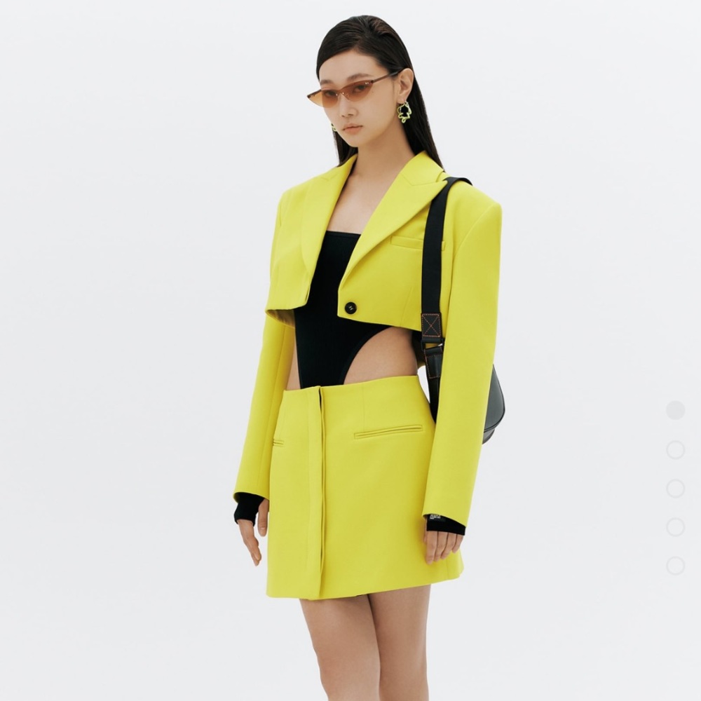Zara Cut Out Lime Green Blazer